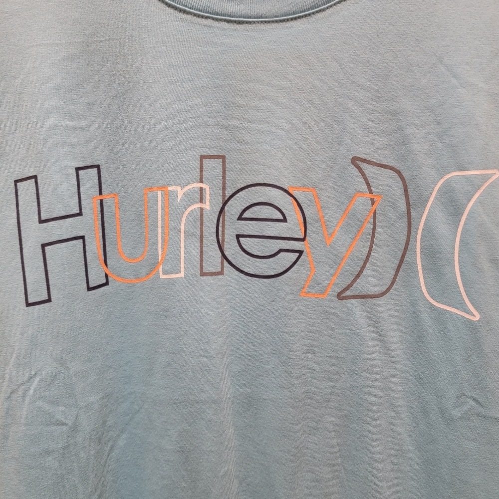 Nwt HURLEY CROSSOVER TSHIRT- SZ L MENS - BLUE GLAZE